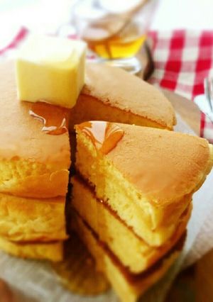 秘密は炭酸水✾超ぶ厚い!! ホットケーキ-レシピのメイン写真