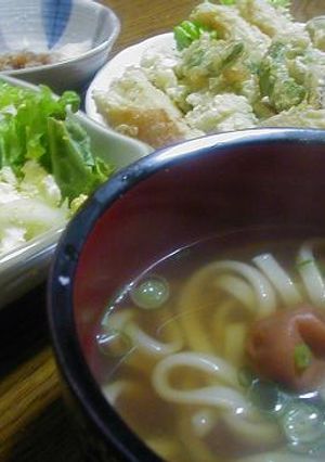 お腹と胃に優しいトロロ昆布と梅のおうどん-レシピのメイン写真