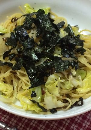 10分でできるキャベツと塩こんぶのパスタ-レシピのメイン写真