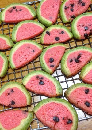 夏にぴったり☆すいかクッキー♪-レシピのメイン写真