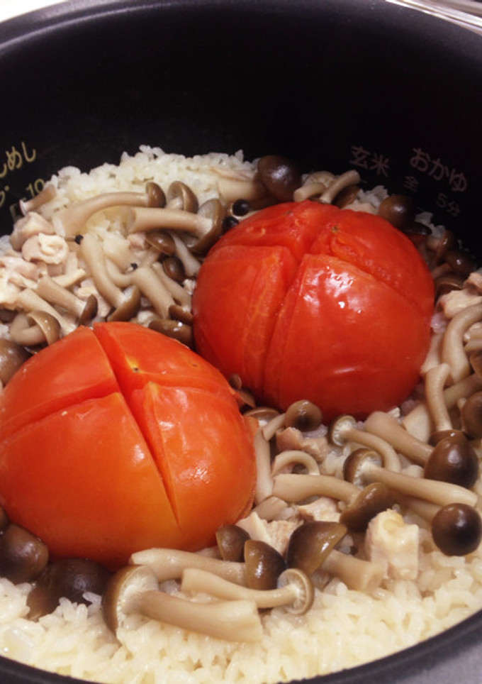 簡単！丸ごとトマトの炊き込みごはん-レシピのメイン写真