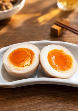 黄味とろ~り♡黄金比の最強味玉☆弁当にも-レシピのメイン写真