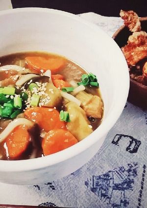 簡単!かつお香るカレーうどん-レシピのメイン写真