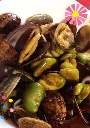 あさりと空豆のバターガーリック醤油蒸し-レシピのメイン写真