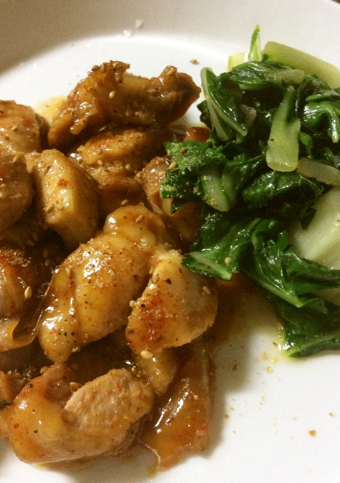 鶏肉の甘辛炒め&うまい菜炒め-レシピのメイン写真