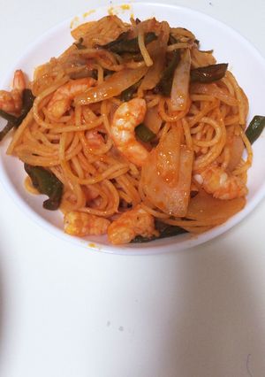 超簡単☆オシャレ味のエビトマトパスタ-レシピのメイン写真