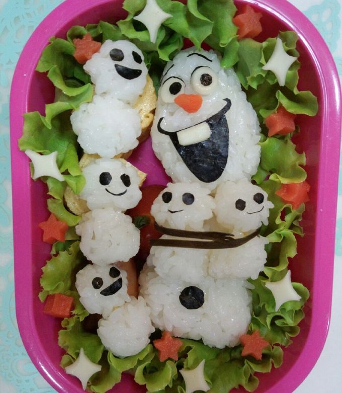 キャラ弁☆アナ雪☆オラフとスノーギース☆ by zun−ko 【クックパッド
