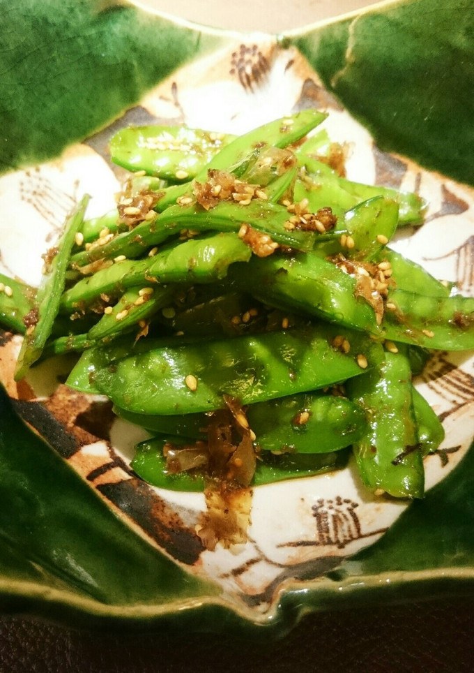 さやえんどうの胡麻かつお和え-レシピのメイン写真