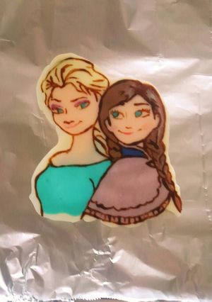 キャラチョコ☆アナ雪　アナ&エルサ-レシピのメイン写真