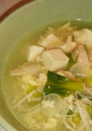 ねぎとあまり野菜の玉子スープ-レシピのメイン写真