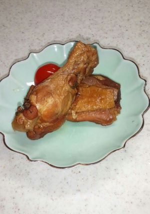 鶏肉でスペアリブ風煮(*^▽^*)-レシピのメイン写真