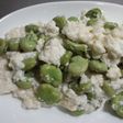 そら豆のふわふわチーズ卵白炒め