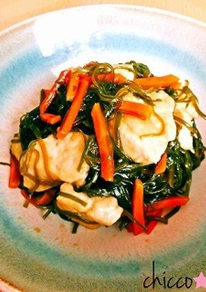 ★簡単！鶏むね肉と切り昆布の和風炒め★-レシピのメイン写真