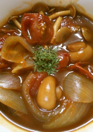 ミニトマトと　しめじ玉ねぎのデミグラス煮-レシピのメイン写真