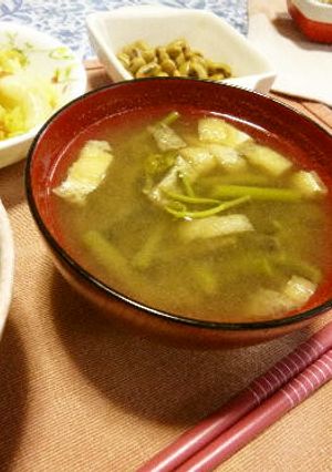春限定❀　ワラビの味噌汁-レシピのメイン写真