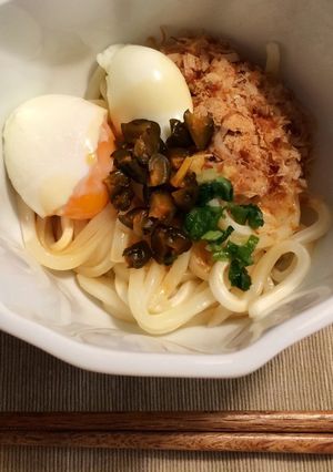 キューちゃん温玉ぶっかけうどん-レシピのメイン写真