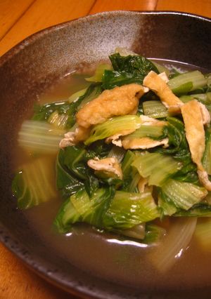 母の味♪しろ菜と揚げの煮物-レシピのメイン写真