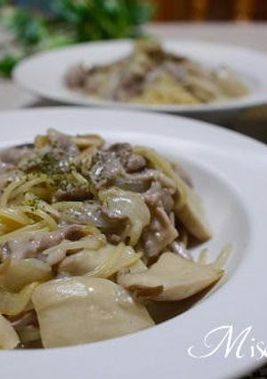豚肉とエリンギのクリームパスタ-レシピのメイン写真