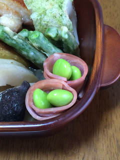 【お弁当】隙間にハムの枝豆カップ-レシピのメイン写真