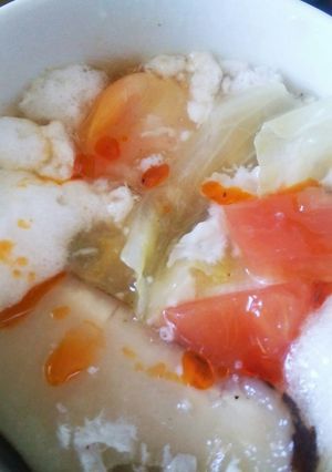 トマトとレタスのふわふわ酸辣湯-レシピのメイン写真