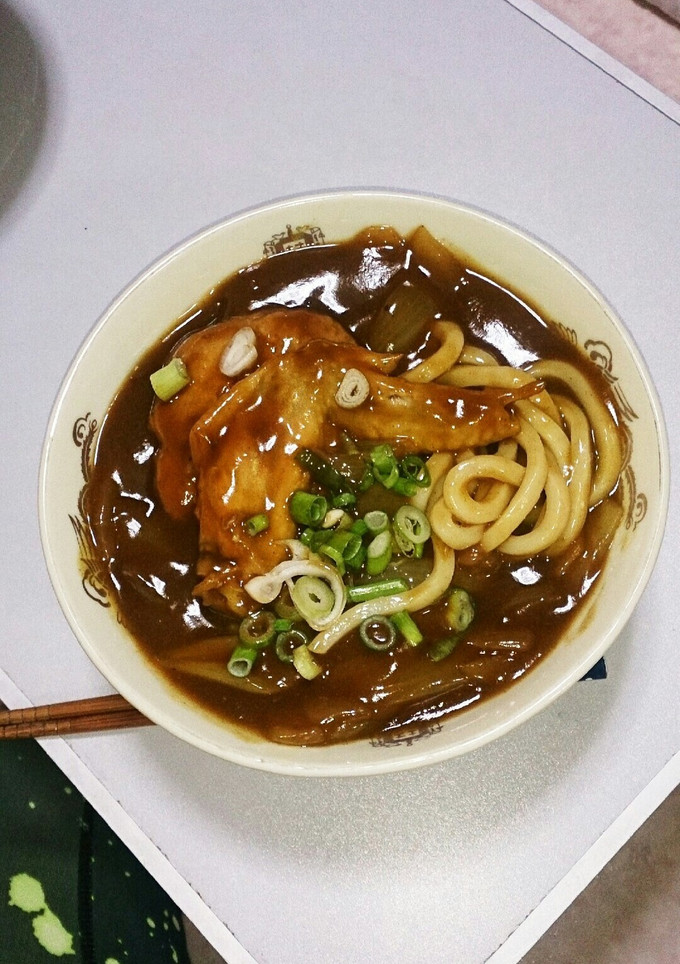 簡単⭐ 手羽先と玉ねぎの和風カレーうどん-レシピのメイン写真