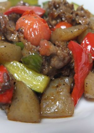 牛肉の薄切りときゅうりの炒め物-レシピのメイン写真