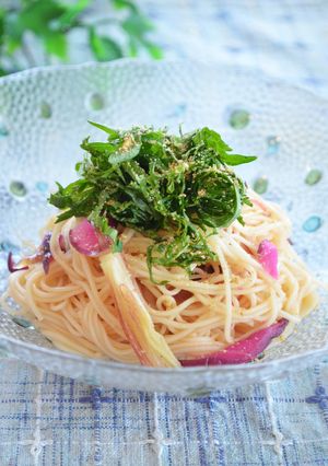 しば漬けとみょうがのさっぱり素麺-レシピのメイン写真