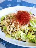 塩昆布×キャベツ☆そうめんチャンプルー！