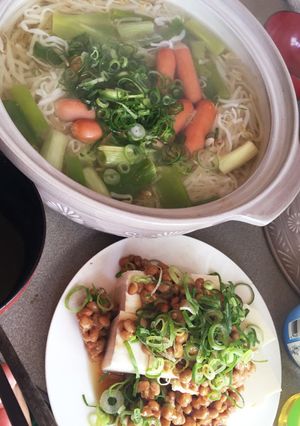 ☆ヘルシー節約鍋and納豆豆腐☆-レシピのメイン写真