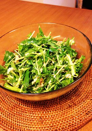 モリモリ！簡単水菜とツナの塩こぶサラダ♪-レシピのメイン写真