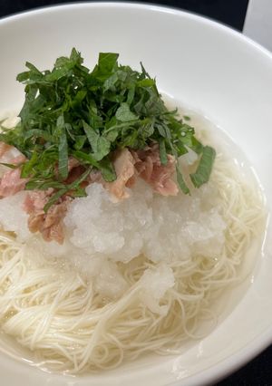 簡単10分！　おろし汁で美味しい素麺-レシピのメイン写真