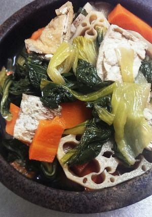 チンゲン菜とれんこんの煮浸し-レシピのメイン写真