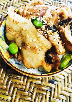 簡単☆泡ふわカリカリ豚肉丼-レシピのメイン写真