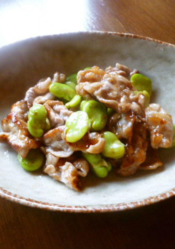 そら豆と豚肉のオイスター炒め♪-レシピのメイン写真