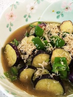 茄子とピーマンの炒りじゃこ煮❁-レシピのメイン写真