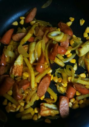 新たまとウインナーのカレーソテー-レシピのメイン写真