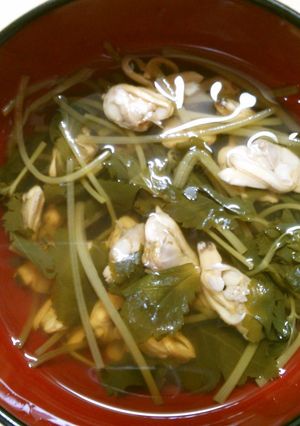 簡単　和食　あさりと　三つ葉の　お吸い物-レシピのメイン写真