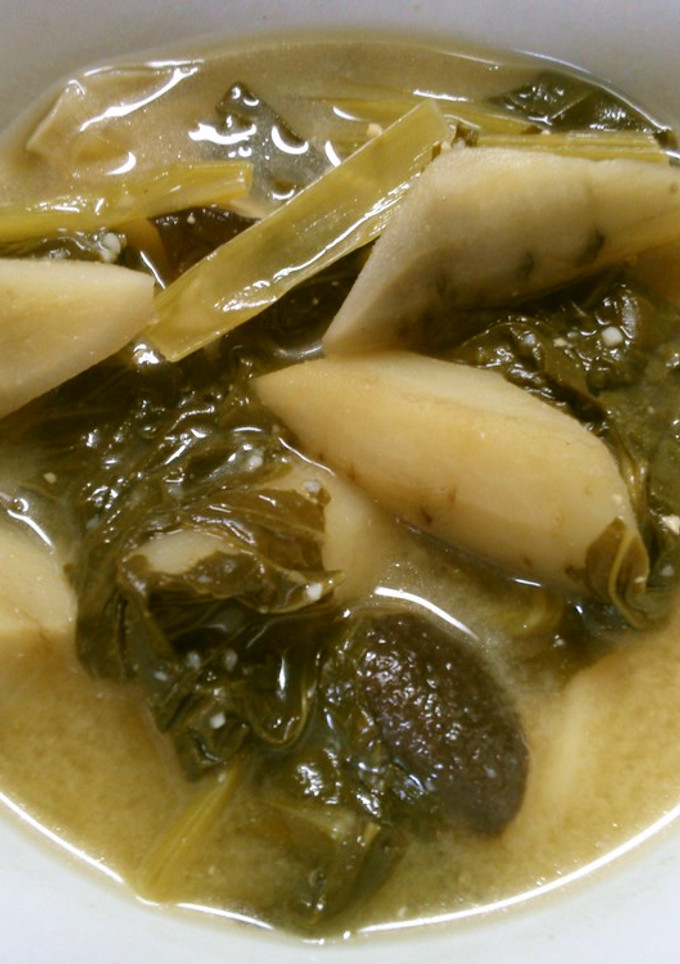 ごぼうと小松菜　椎茸の中華風　味噌煮込み-レシピのメイン写真