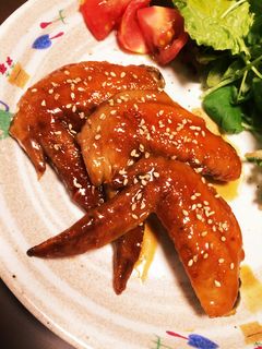 フライパンでカンタン!手羽先の甘辛煮☆-レシピのメイン写真
