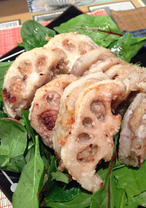 ＊シャキシャキ蓮根の挟み揚げ＊-レシピのメイン写真