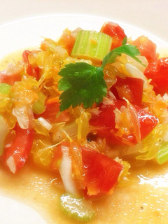 夏みかんとセロリとトマトのサラダ-レシピのメイン写真