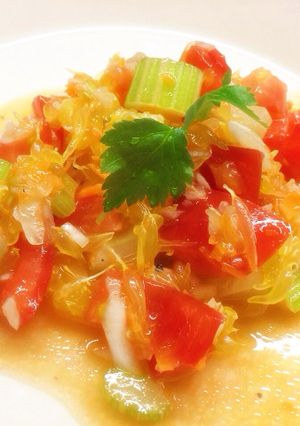 夏みかんとセロリとトマトのサラダ-レシピのメイン写真