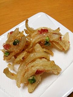 玉ねぎと梅のかき揚げ-レシピのメイン写真