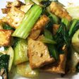 厚揚げ青梗菜のガリ・オイマヨ炒め