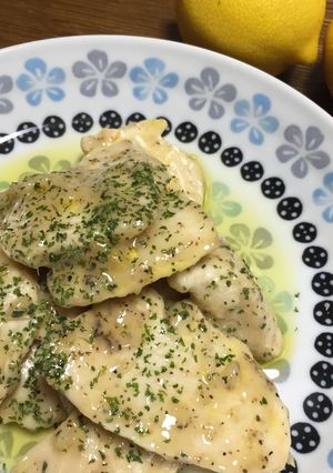 「塩レモンｄｅ鶏むね肉のムニエル風」-レシピのメイン写真