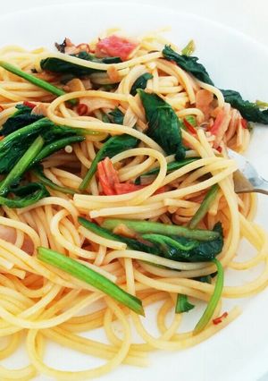 ほうれん草とセージのトマトパスタ-レシピのメイン写真