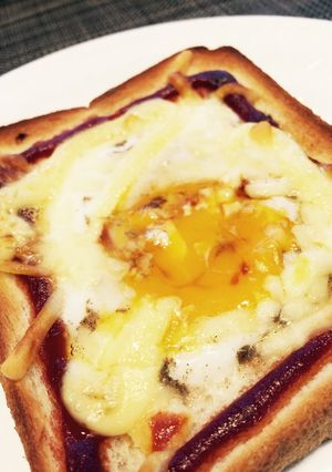 朝ごはん 半熟卵パン-レシピのメイン写真