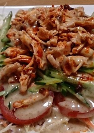 *食べるラー油でピリ辛棒々鶏*-レシピのメイン写真