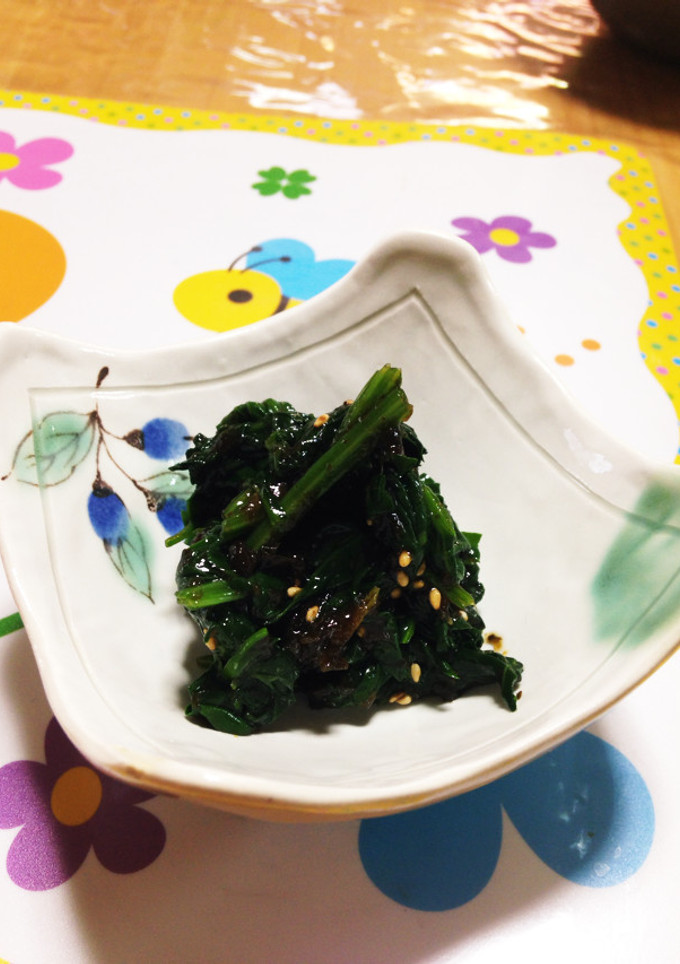 海苔の佃煮消費！ほうれん草の佃煮和え♪-レシピのメイン写真