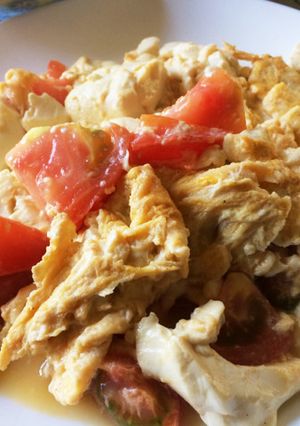 【手抜♪】豆腐とトマトの卵炒め-レシピのメイン写真